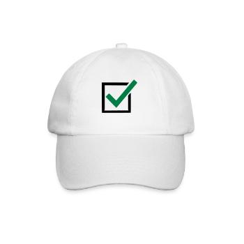 politik - Baseballkappe - Weiß/Weiß - Vorne