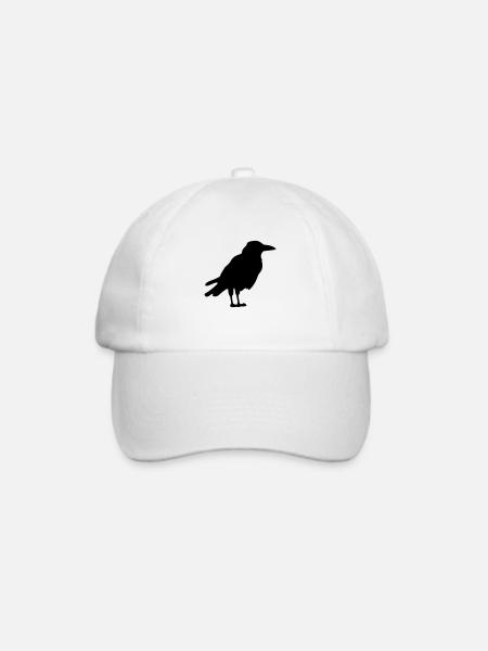 Krähe - Baseballkappe - Weiß/Weiß
