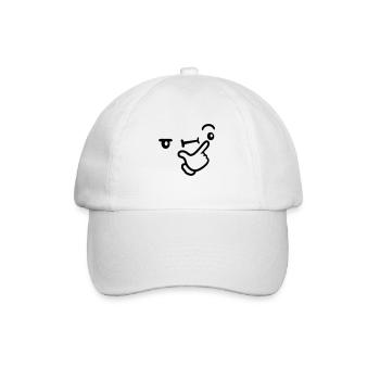 Icon Nachdenklicher Gesichtsausdruck - Baseballkappe - Weiß/Weiß - Vorne