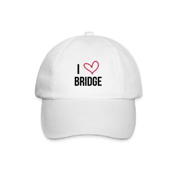 I Love Bridge - Baseballkappe - Weiß/Weiß - Vorne
