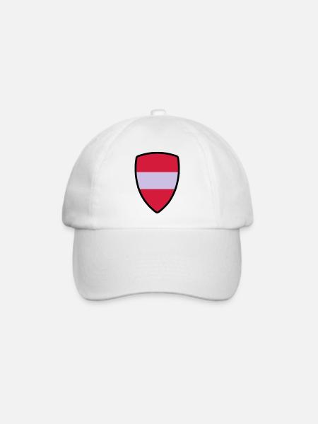 österreich fahne - Baseballkappe - Weiß/Weiß