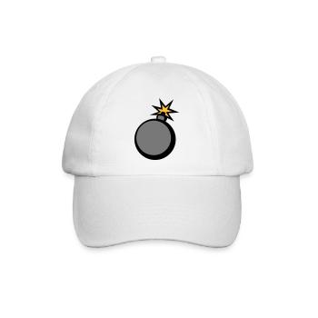 bombe clipart zuender - Baseballkappe - Weiß/Weiß - Vorne