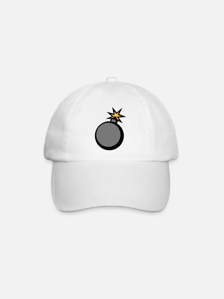 bombe clipart zuender - Baseballkappe - Weiß/Weiß