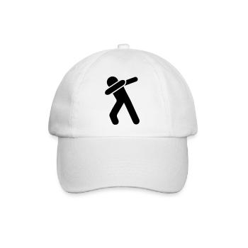 dab dabbing man - Baseballkappe - Weiß/Weiß - Vorne