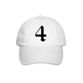 4 - Baseballkappe - Weiß/Weiß - Vorne