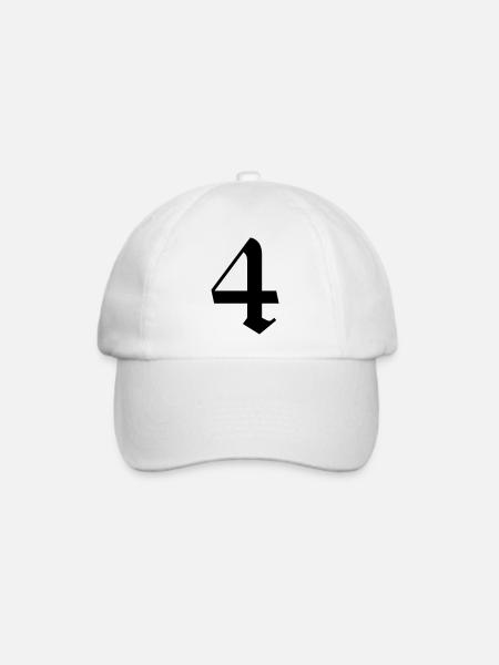 4 - Baseballkappe - Weiß/Weiß
