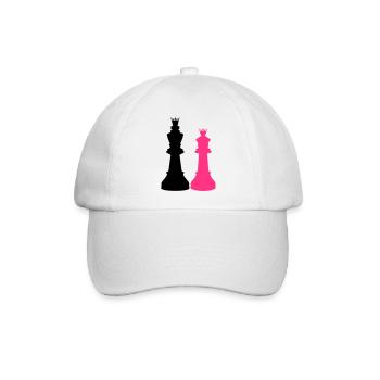couple king queen - Baseballkappe - Weiß/Weiß - Vorne
