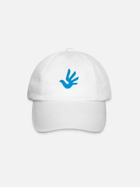 HumanRights Logo - Baseballkappe - Weiß/Weiß