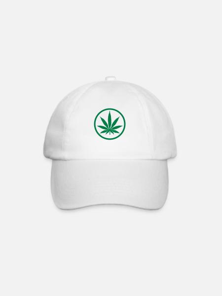 Marihuana - Baseballkappe - Weiß/Weiß