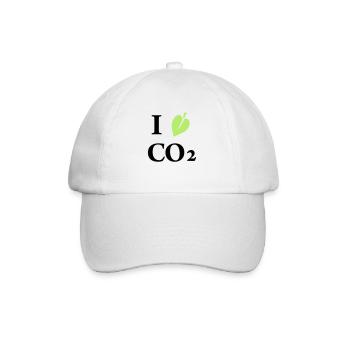 i love co2 - Baseballkappe - Weiß/Weiß - Vorne
