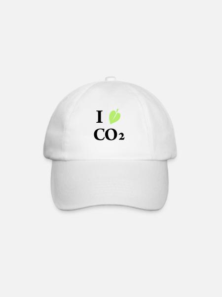 i love co2 - Baseballkappe - Weiß/Weiß