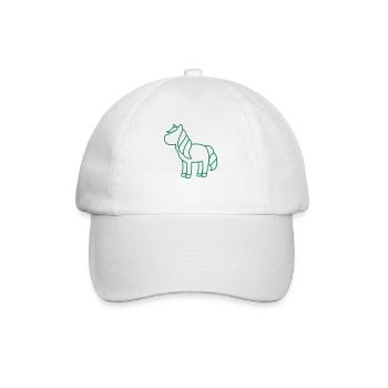 Leeres stehendes Einhorn - Baseballkappe - Weiß/Weiß - Vorne