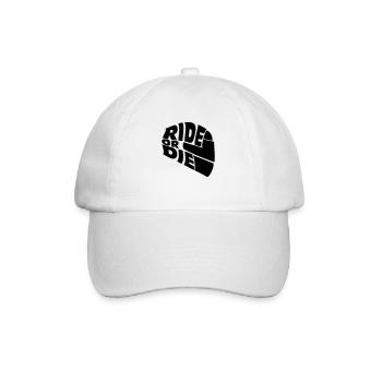 Helm der Loyalität: Reite oder stirb - Baseballkappe - Weiß/Weiß - Vorne