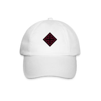 Kreuz von Jerusalem - Baseballkappe - Weiß/Weiß - Vorne