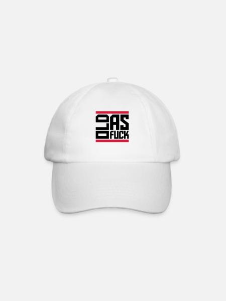 old AF Text Logo - Baseballkappe - Weiß/Weiß