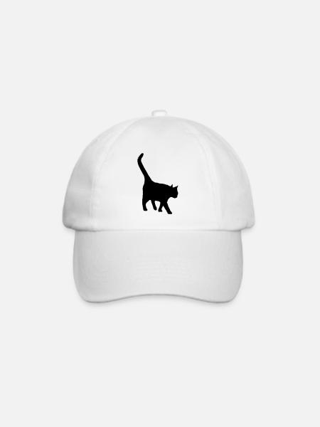 black cat - Baseballkappe - Weiß/Weiß