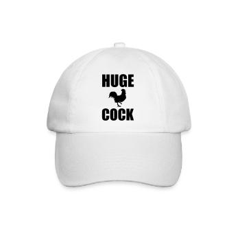 Huge Cock - Baseballkappe - Weiß/Weiß - Vorne