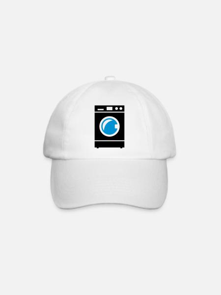 Waschmaschine - Baseballkappe - Weiß/Weiß