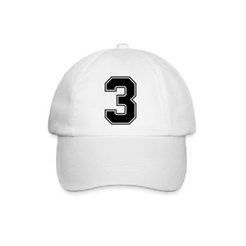 3 - Baseballkappe - Weiß/Weiß - Vorne