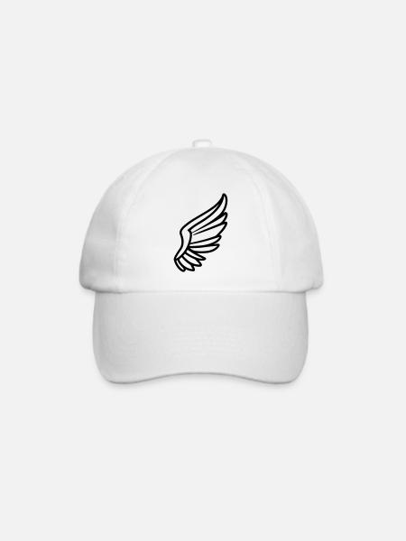 Engelsflügel - Baseballkappe - Weiß/Weiß