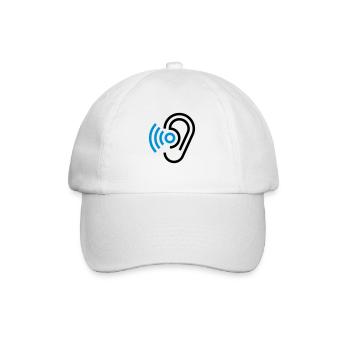 Ohr und Hörgerät - Baseballkappe - Weiß/Weiß - Vorne