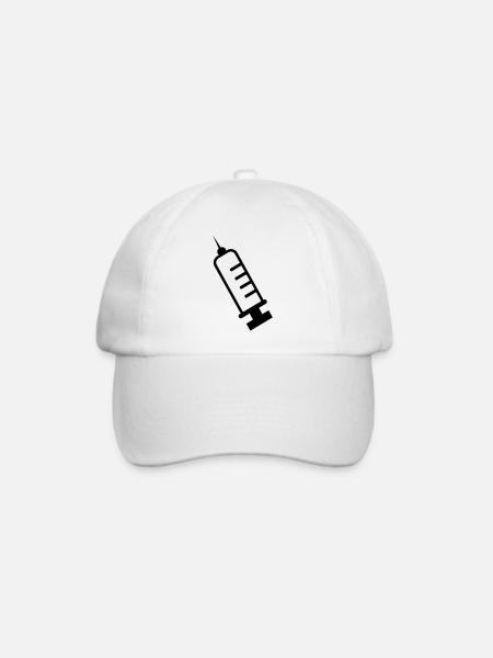 Spritze - Baseballkappe - Weiß/Weiß