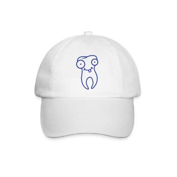 Cartoon Tooth - Baseballkappe - Weiß/Weiß - Vorne