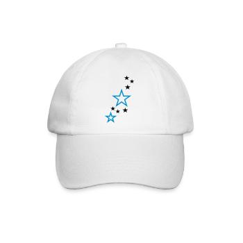 Stars - Baseballkappe - Weiß/Weiß - Vorne