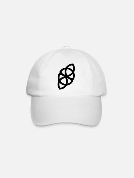 Kleines Symbol - Baseballkappe - Weiß/Weiß