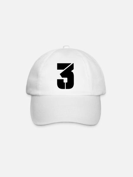 3 - Baseballkappe - Weiß/Weiß