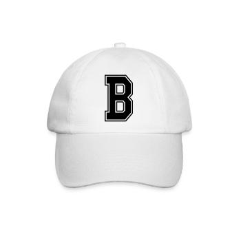 B - Baseballkappe - Weiß/Weiß - Vorne