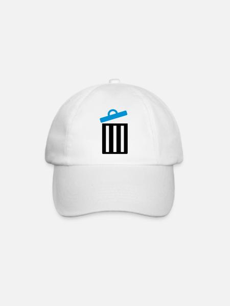 Mülleimer - Baseballkappe - Weiß/Weiß
