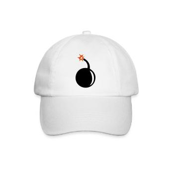 Bombe - Baseballkappe - Weiß/Weiß - Vorne
