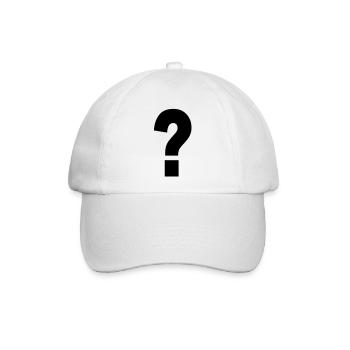 fragezeichen - Baseballkappe - Weiß/Weiß - Vorne