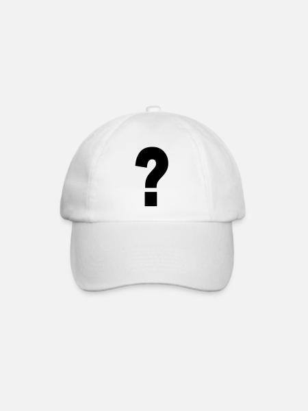 fragezeichen - Baseballkappe - Weiß/Weiß