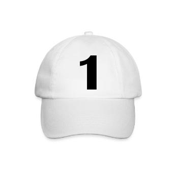 1 - Baseballkappe - Weiß/Weiß - Vorne