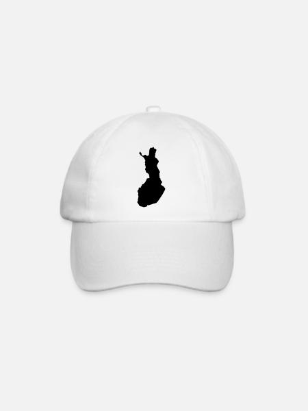 Finnland - Baseballkappe - Weiß/Weiß