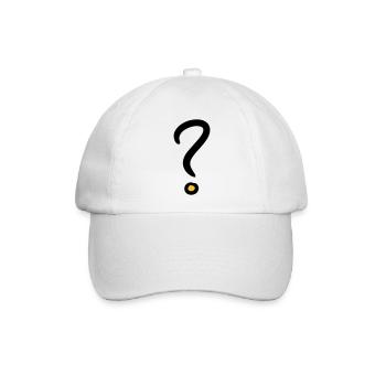 Fragezeichen Symbol, Satzzeichen Vektor-Zeichnung - Baseballkappe - Weiß/Weiß - Vorne