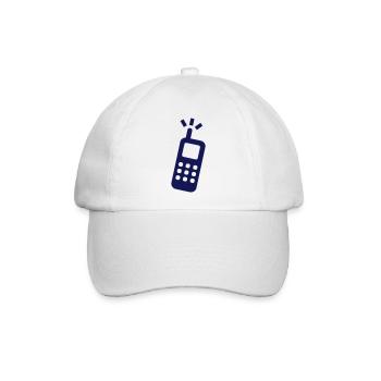 telefon - Baseballkappe - Weiß/Weiß - Vorne