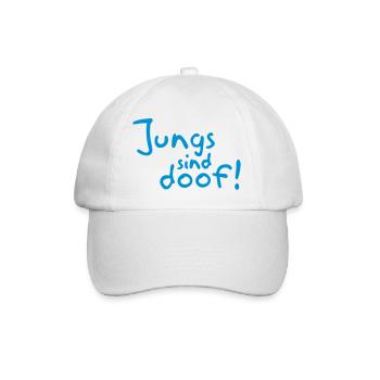Jungs sind doof! - Baseballkappe - Weiß/Weiß - Vorne