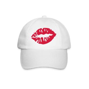 lippen - Baseballkappe - Weiß/Weiß - Vorne