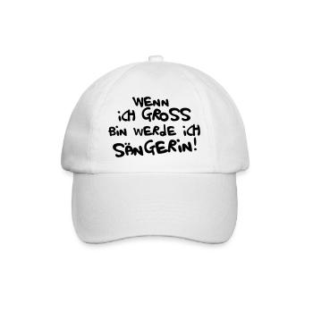 Ich werde Sängerin - Baseballkappe - Weiß/Weiß - Vorne