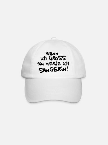 Ich werde Sängerin - Baseballkappe - Weiß/Weiß