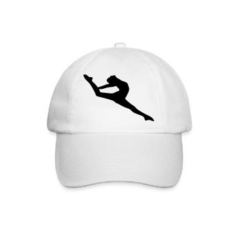 Vektor Balletttänzer Silhouette - Baseballkappe - Weiß/Weiß - Vorne