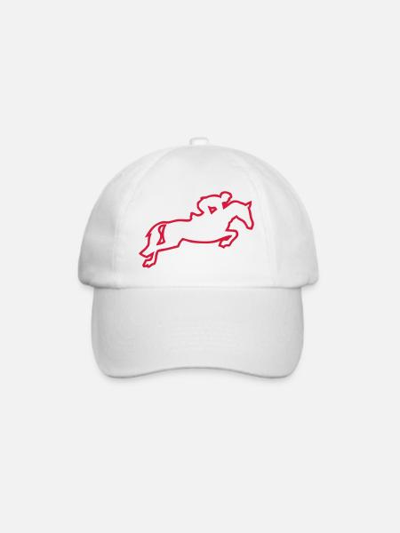 Hindernis springen Reiten trace2 - Baseballkappe - Weiß/Weiß