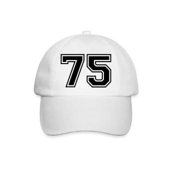 75 - Baseballkappe - Weiß/Weiß - Vorne