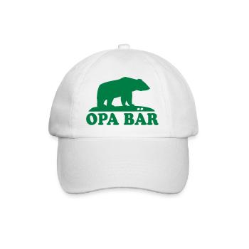 OPA BAER (BÄR) - Baseballkappe - Weiß/Weiß - Vorne