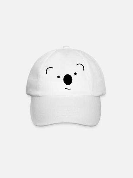 Koala froh - Baseballkappe - Weiß/Weiß