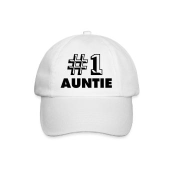 number one auntie - Baseballkappe - Weiß/Weiß - Vorne