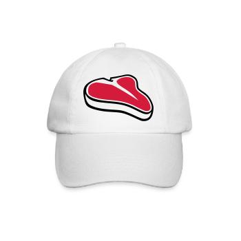 Steak - Baseballkappe - Weiß/Weiß - Vorne